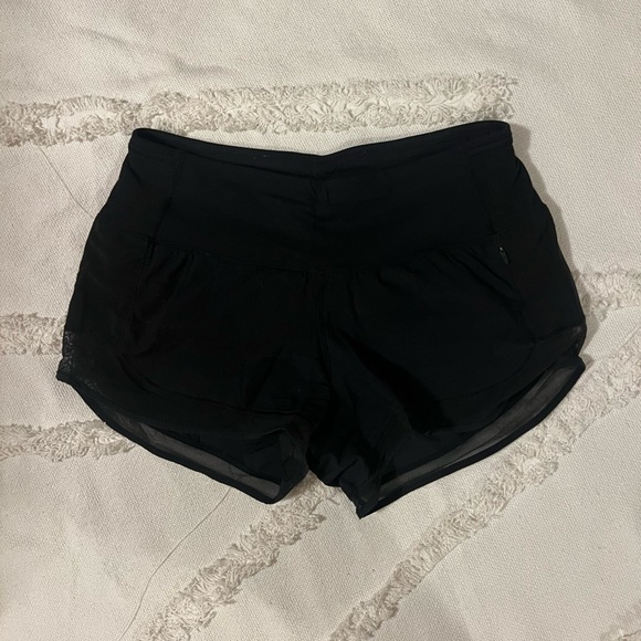 Lululemon black mesh trim shorts - Picture 3 of 6